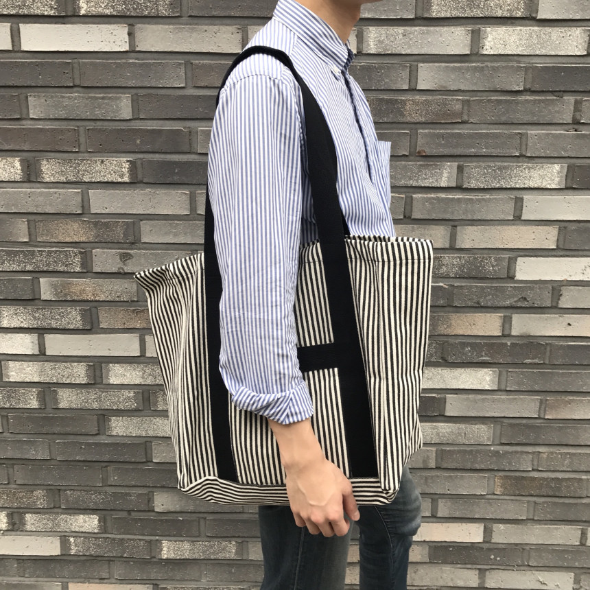 <b><p>Big Size Eco Bag Couple Diaper Shld lge Student</p></b><b><p>ビッグサイズのエコバッグカップルおむつバッグショルダーバッグ大学生デイリーバックストライプコーディネ</p></b><br /><br /><p align='center'>