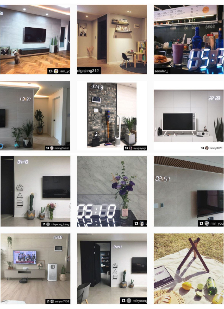 Black Edition Wall Clock PLUS + Sean LED Interior 