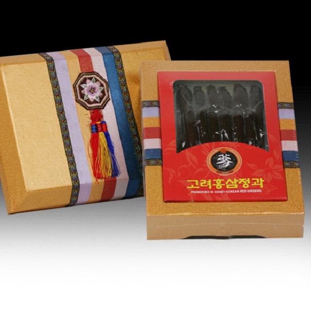 하늘선물 진천과 고려홍삼정과(400g)/황금보자기 선물포장 : 우리존농산