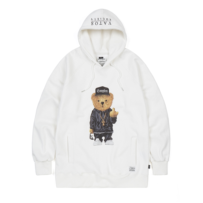 스티그마 STIGMA COMPTON BEAR HOODIE WHITE 후드티 : STIGMA