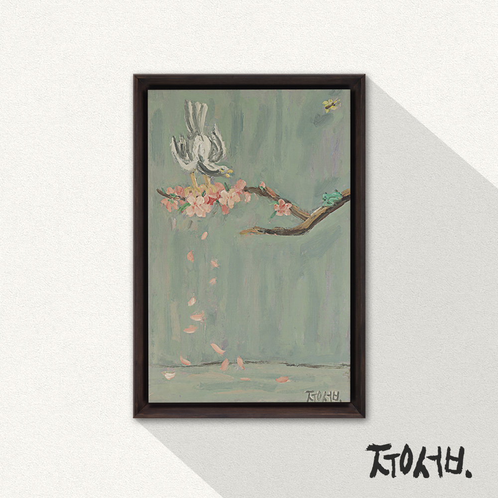 벚꽃 위의 새 / Bird Perching on Cherry Blossom, 이중섭 : 프린트베이커리