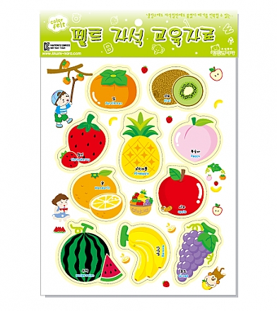 청양토이 교육교재 펠트자석 모형류 (과일) : 넘버원문구도매
