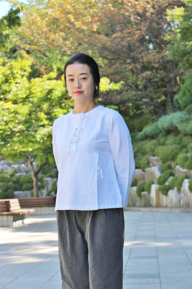 여자생활한복 면 꽃수저고리 흰 티 개량한복  법복 어머니선물 : 단미달콤