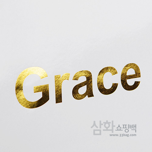 [삼화쇼핑백] 코팅 숄더 소 화이트 유광 (인쇄샘플) : 삼화쇼핑백