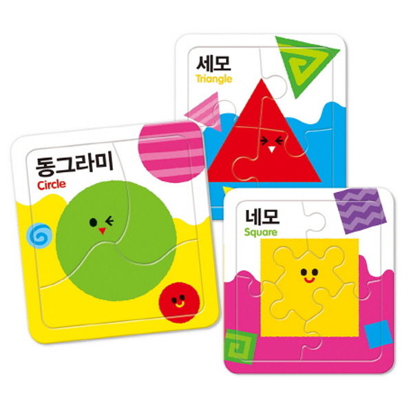 애플비북스] 모양 첫 퍼즐 (세모. 네모. 동그라미) : 송설북