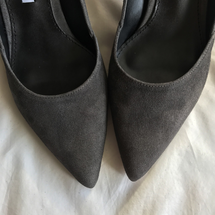 Cowhide stiletto mid heel 7cm black, beige, wine, 
