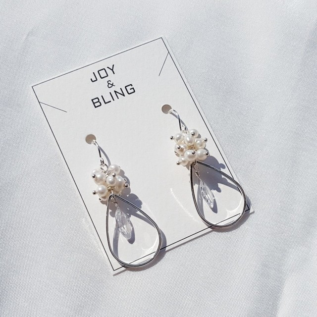 Natural freshwater pearl drop earrings 5 ​​collect