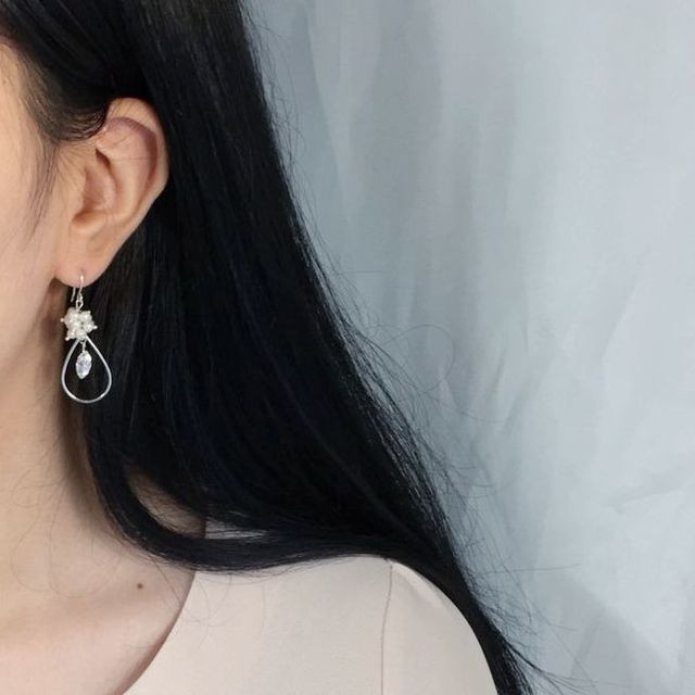 Natural freshwater pearl drop earrings 5 ​​collect