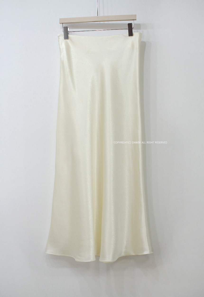 Satin Long skirt Silk A line Shatin Coordination W