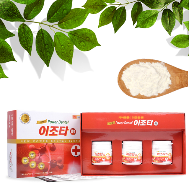 이조타 천연 가루 치약 세트 38g 3개 미백 구취제거 치석제거 치약 : 그린피어제약