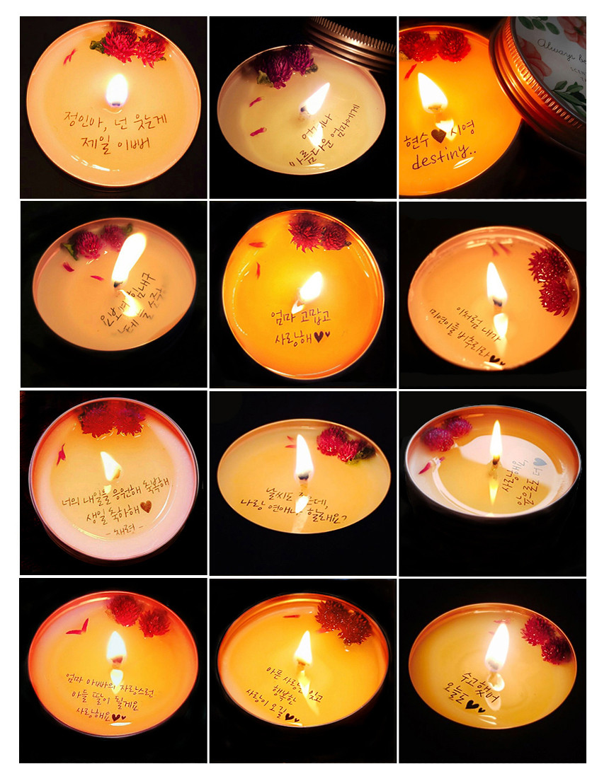 Message Soji Candle Fly Day Day Gift Dry Flower Pr