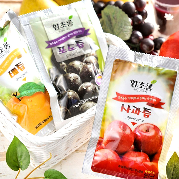 과일예찬 싱싱 과일즙 3종 60팩 혼합세트(사과/배/포도/각20포씩) : 예찬닷컴