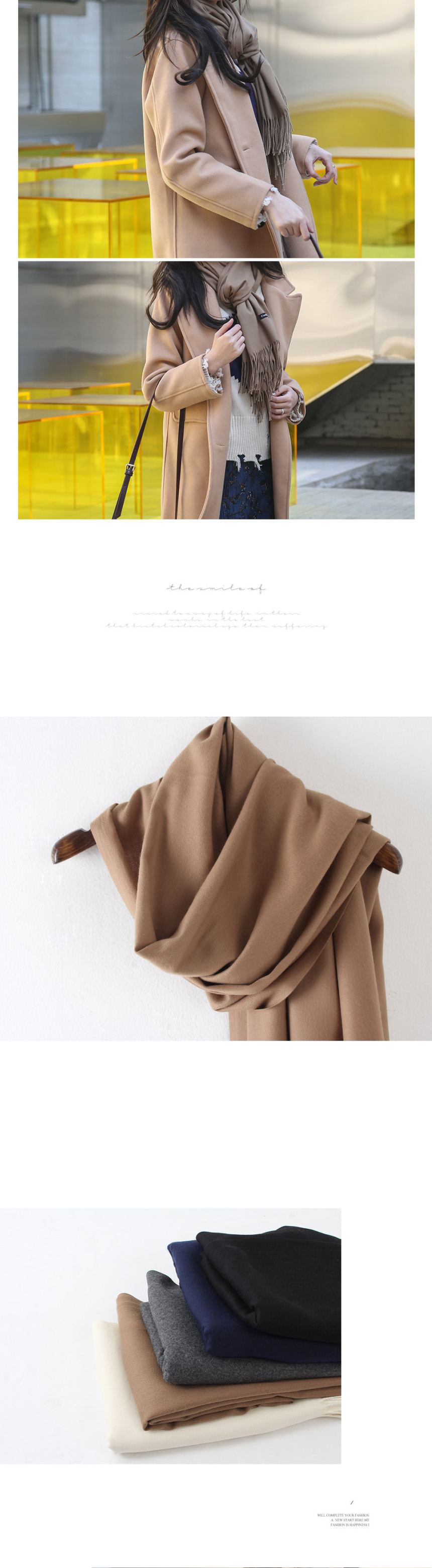 Wool 100 fine cashmere muffler shawl man woman cou