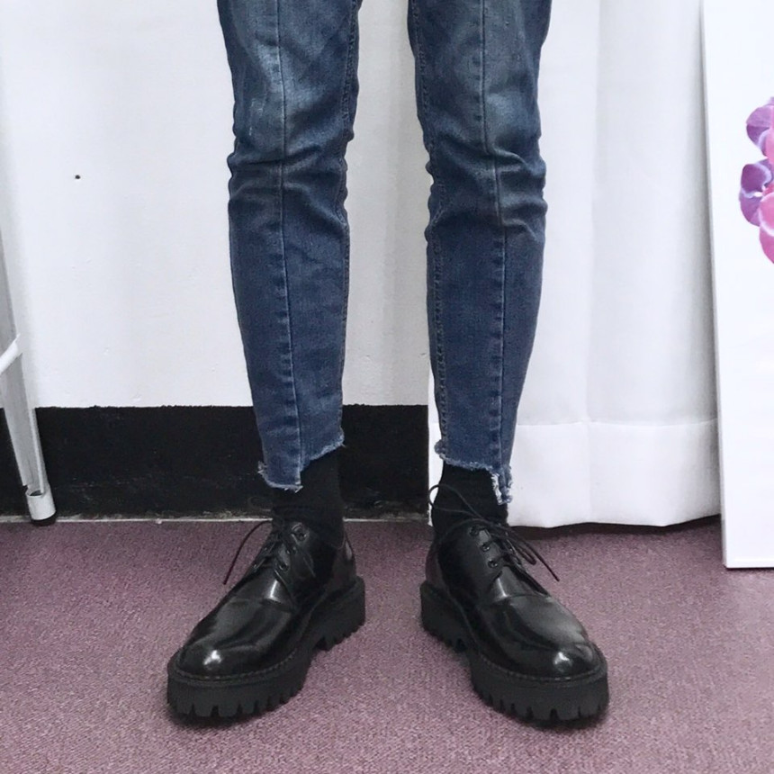 Handmade Premium Derby Shoes Wingtip Male Fanny Co