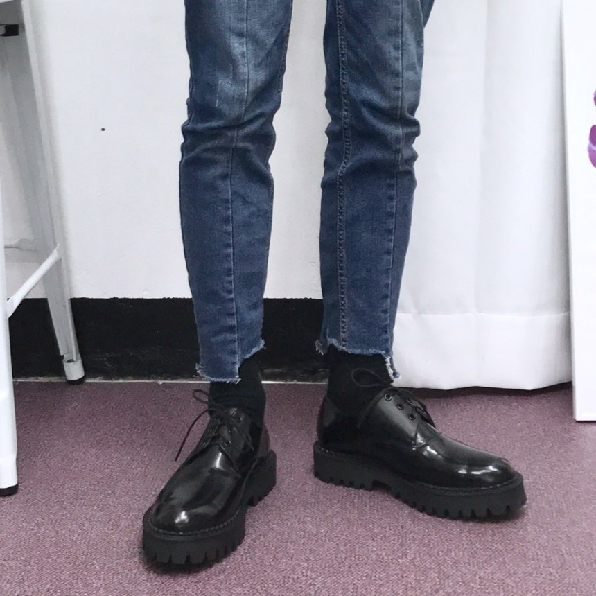 Handmade Premium Derby Shoes Wingtip Male Fanny Co