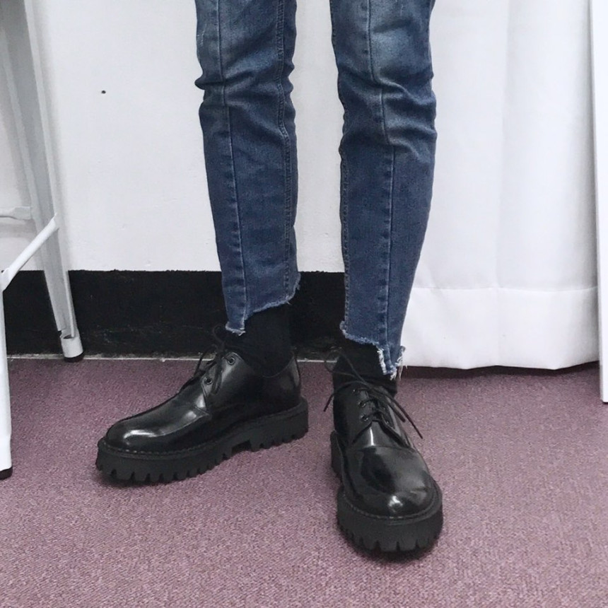 Handmade Premium Derby Shoes Wingtip Male Fanny Co