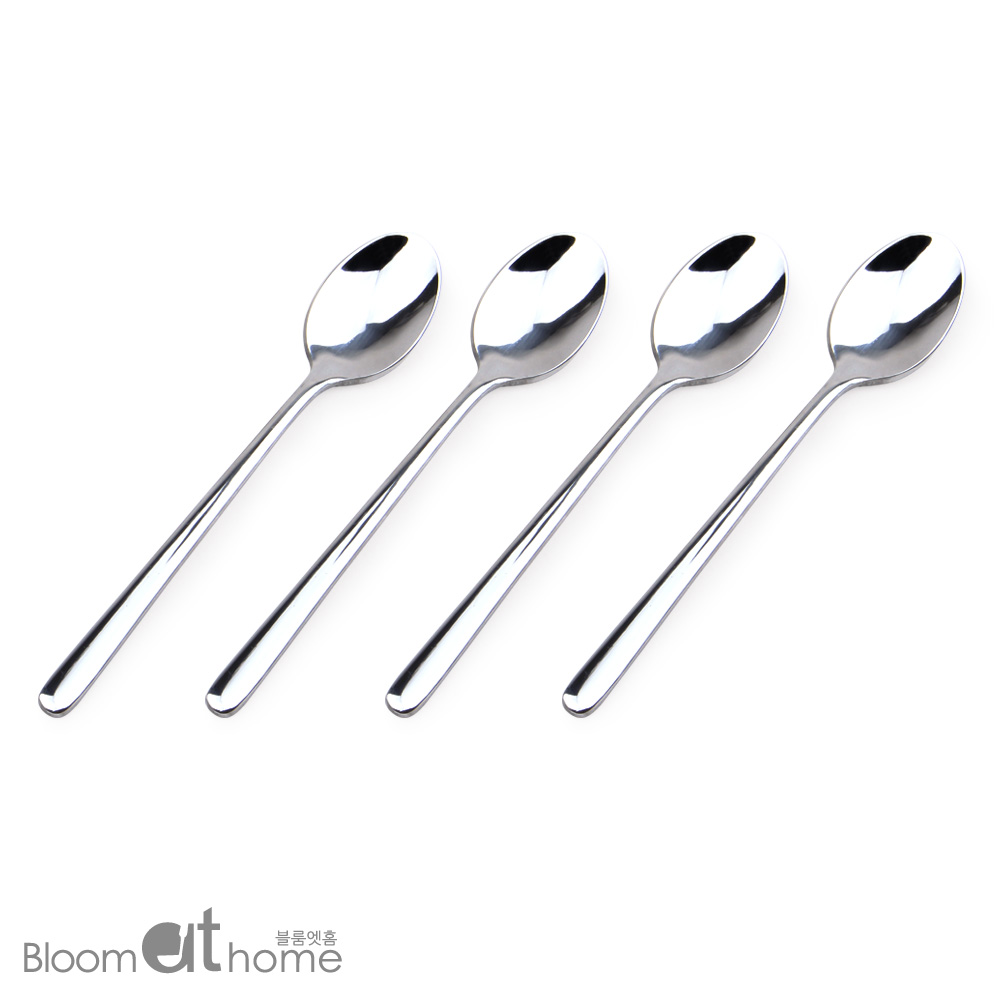 심플 광택 티스푼 4P : 블룸엣홈
