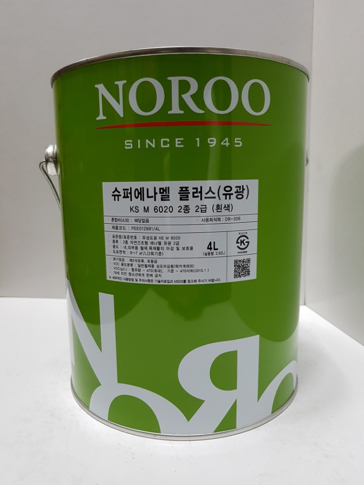 [노루페인트] 슈퍼에나멜플러스 유성페인트 4L 백색 -  (목재/ 철재용/판넬) : 페인트블루