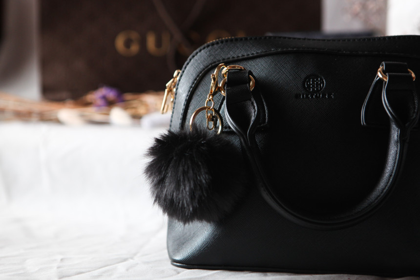 Fur Bag Foam Foam Keyring Car Keychain Ring Access