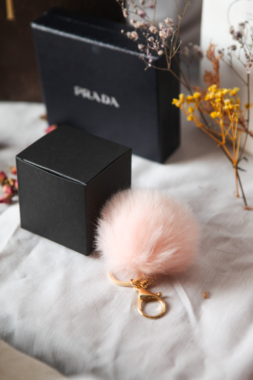 Fur Bag Foam Foam Keyring Car Keychain Ring Access