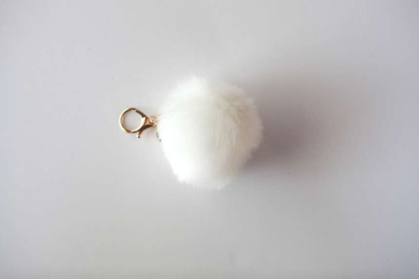 Fur Bag Foam Foam Keyring Car Keychain Ring Access