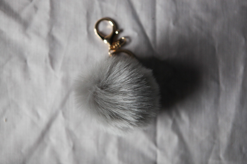 Fur Bag Foam Foam Keyring Car Keychain Ring Access
