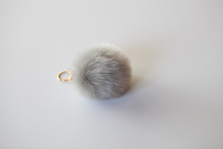 Fur Bag Foam Foam Keyring Car Keychain Ring Access