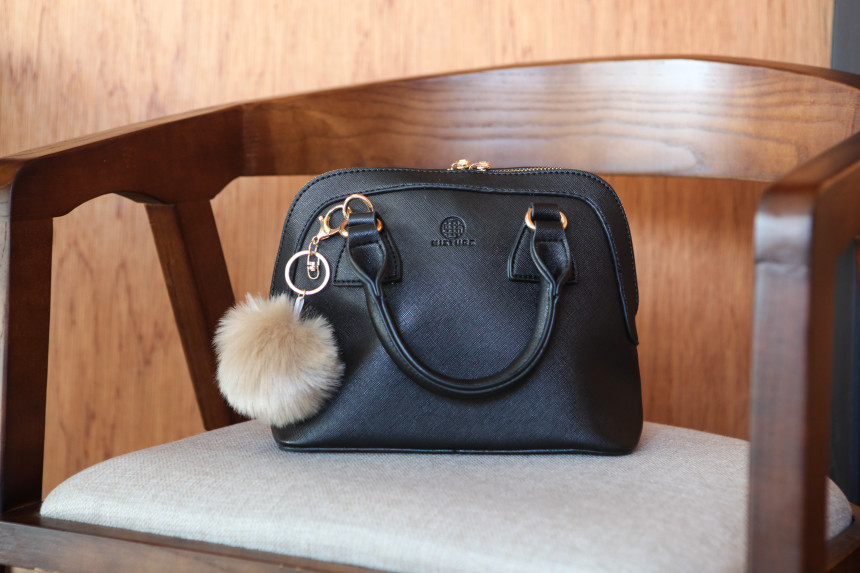 Fur Bag Foam Foam Keyring Car Keychain Ring Access