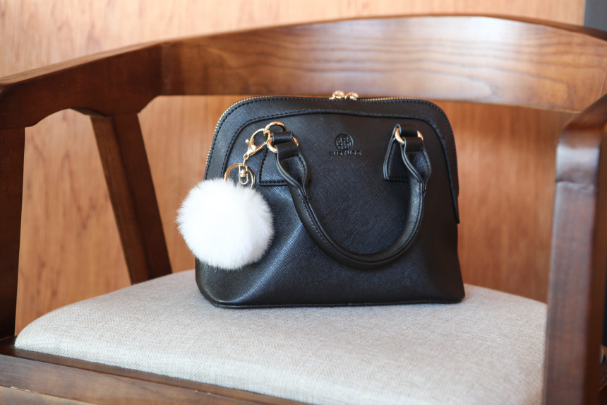 Fur Bag Foam Foam Keyring Car Keychain Ring Access