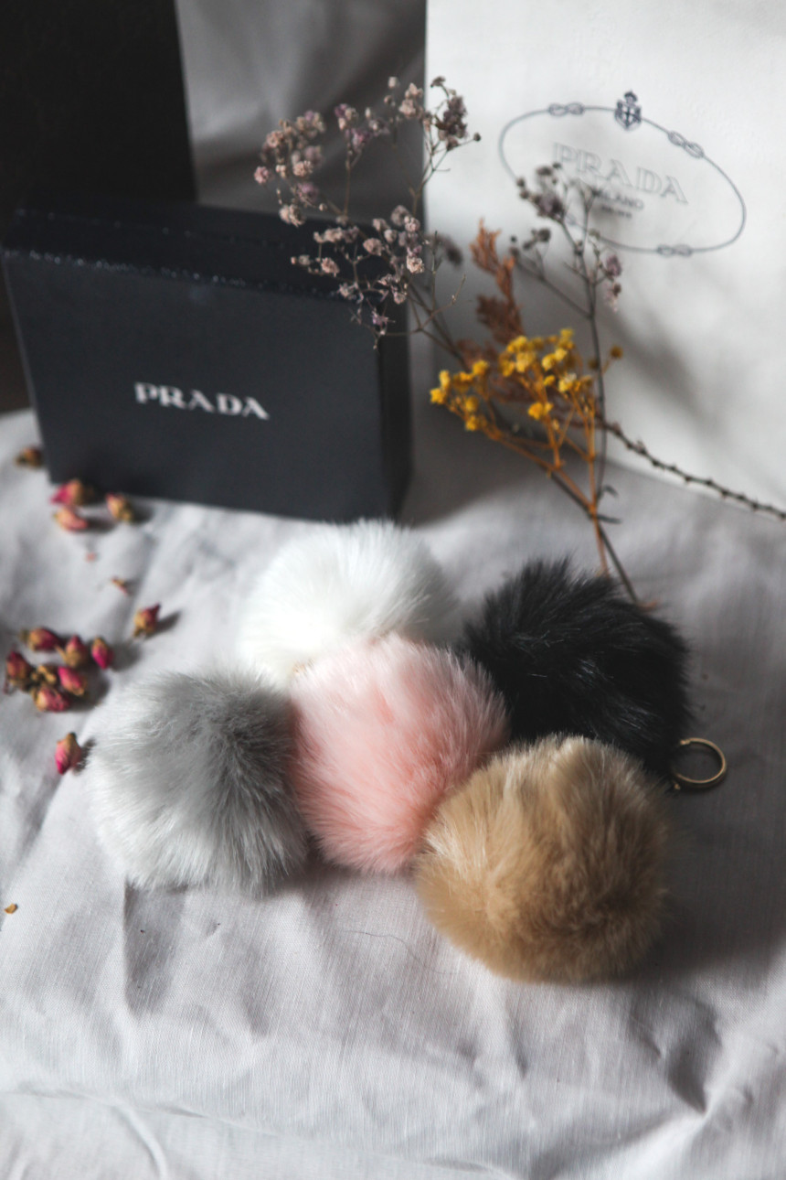 Fur Bag Foam Foam Keyring Car Keychain Ring Access