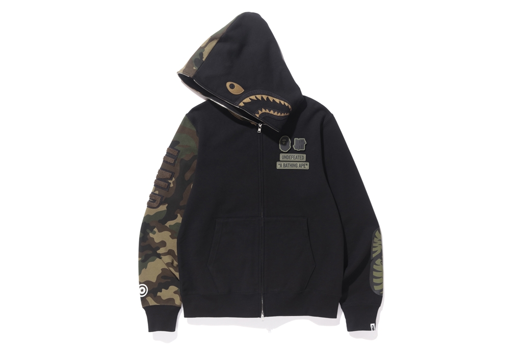 [BAPE] 베이프 언디핏 콜라보 우드랜드카모 샤크후드  BAPE® X UNDEFEATED WOODLAND CAMO SHARK HOODIE : 도쿄앤샵