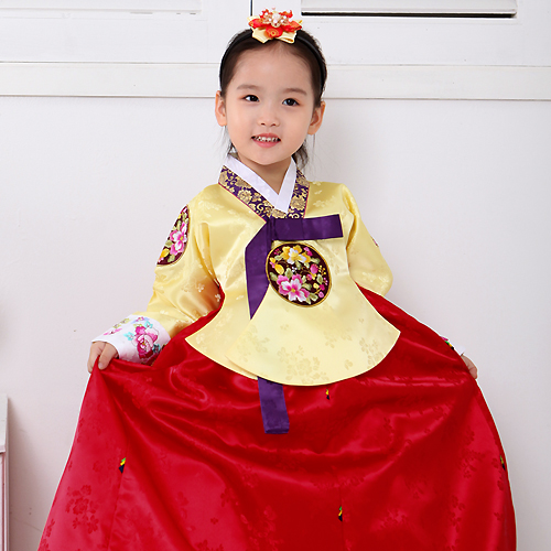 [예복닷컴]▶401.공주당의노랑(여)_여아한복/아동한복/돌한복/유아/어린이/아이/아기/주니어/퓨전/전통/개량/드레스/예절교육/유치원/졸업/생일... 