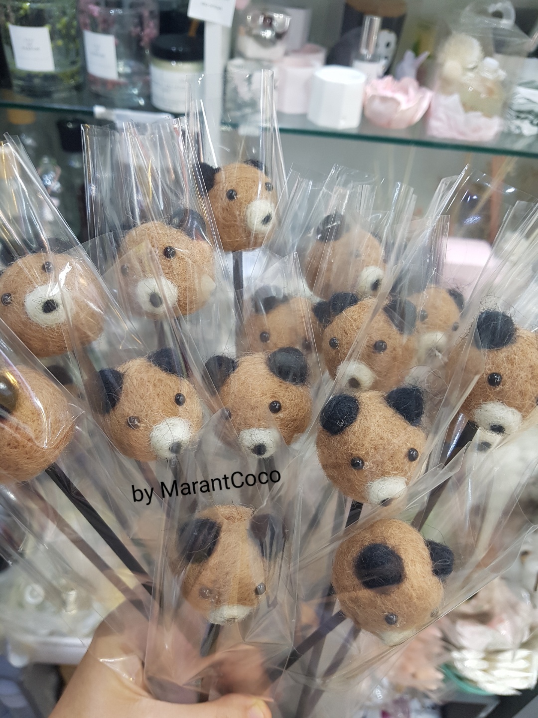 토끼스틱 팰트인형스틱 디퓨저스틱 핸드메이드 방산마랑코코 : 마랑코코