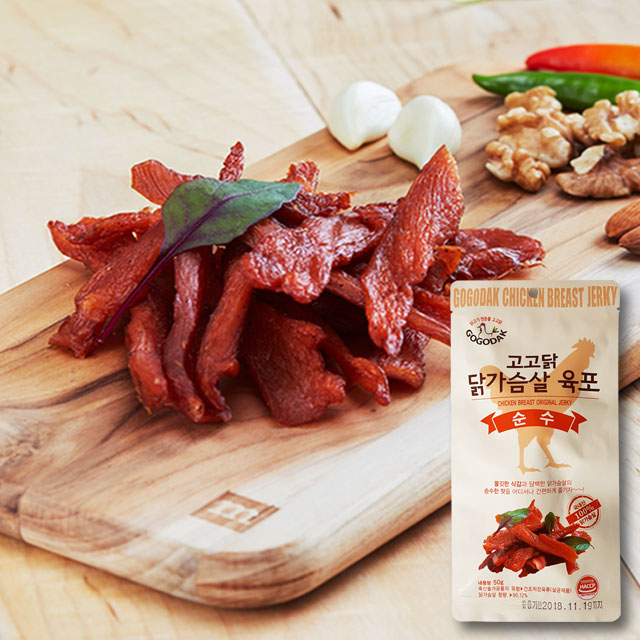 [하담푸드] 고고닭 닭가슴살 육포 2종 (50g) : 하담푸드