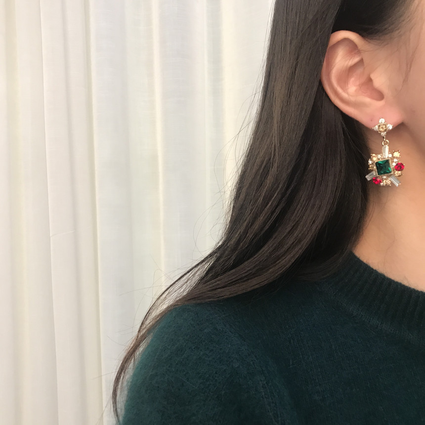 Bold earrings Gem earrings Earrings available 5col