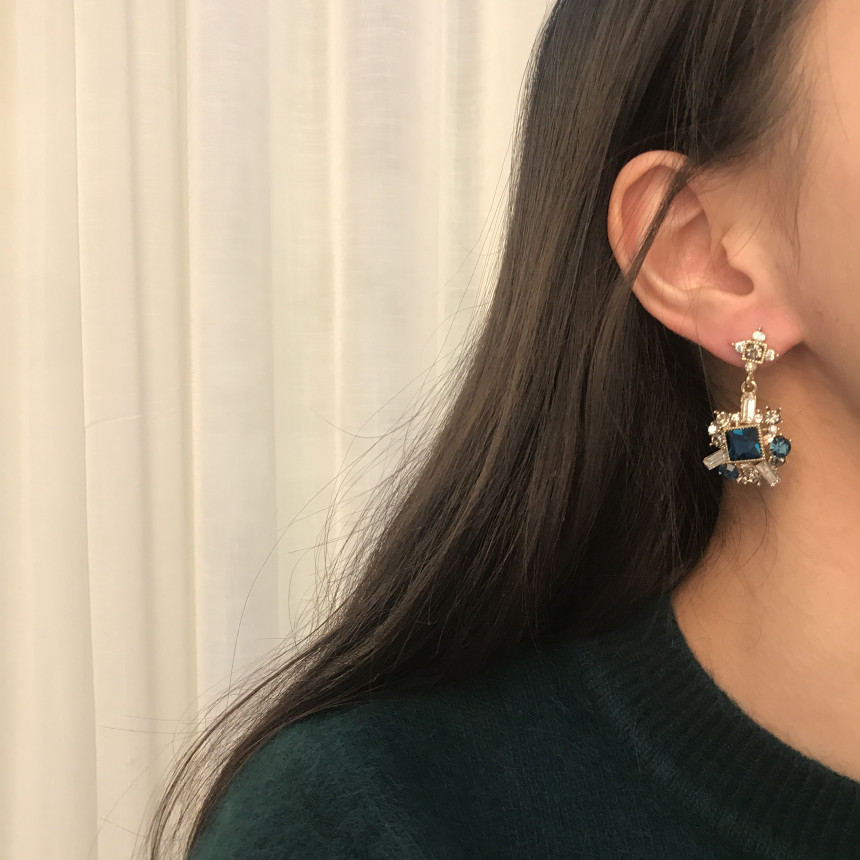 Bold earrings Gem earrings Earrings available 5col