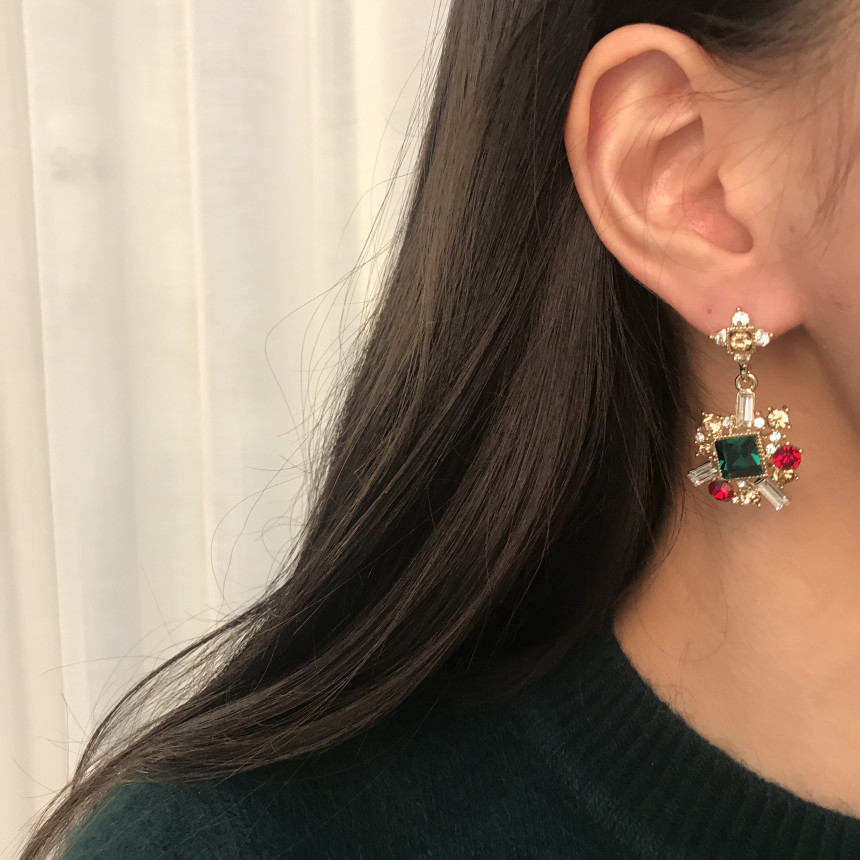 Bold earrings Gem earrings Earrings available 5col