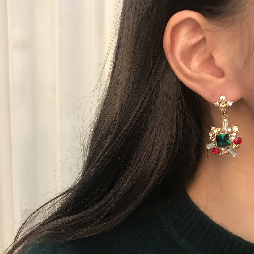 Bold earrings Gem earrings Earrings available 5col