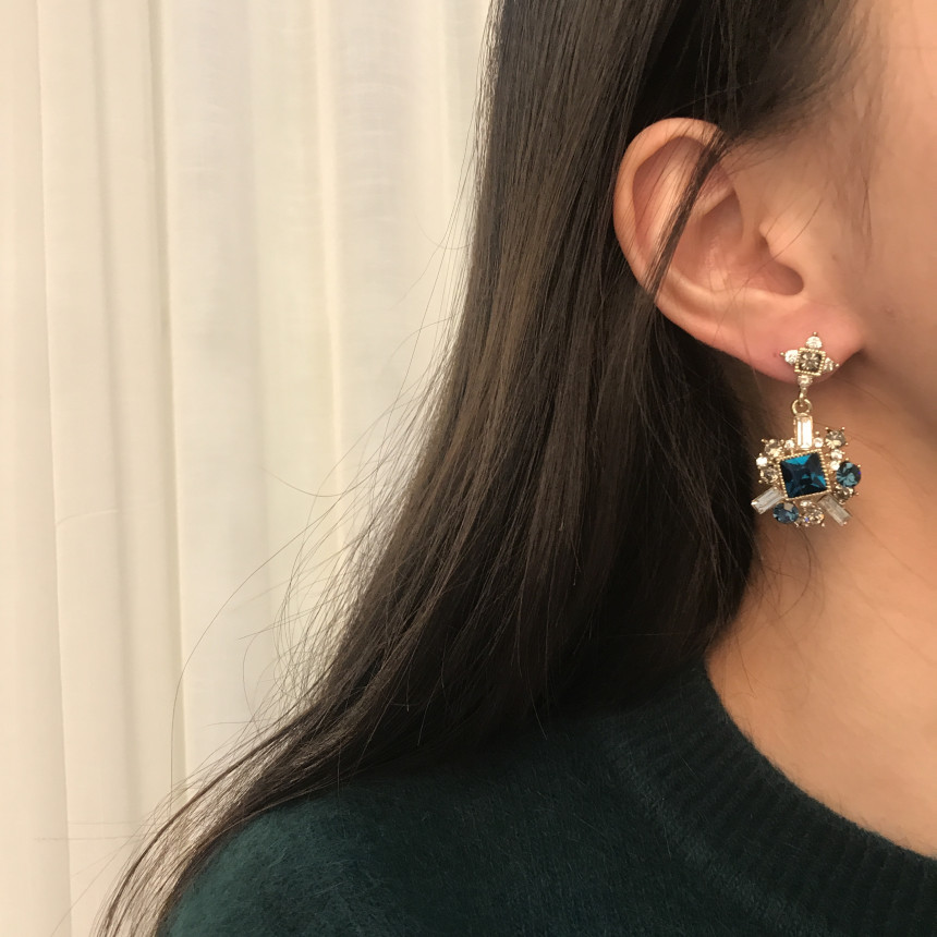 Bold earrings Gem earrings Earrings available 5col