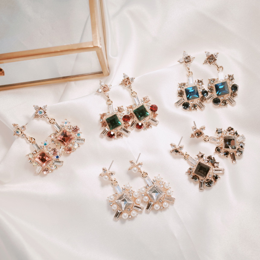 Bold earrings Gem earrings Earrings available 5col