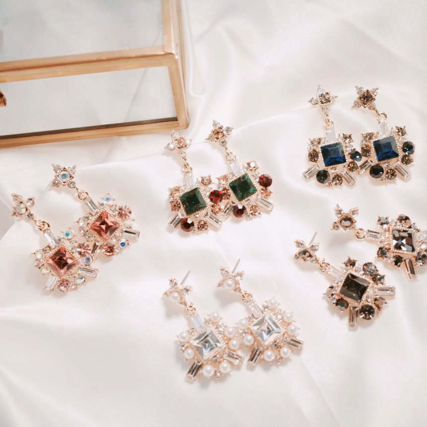 Bold earrings Gem earrings Earrings available 5col