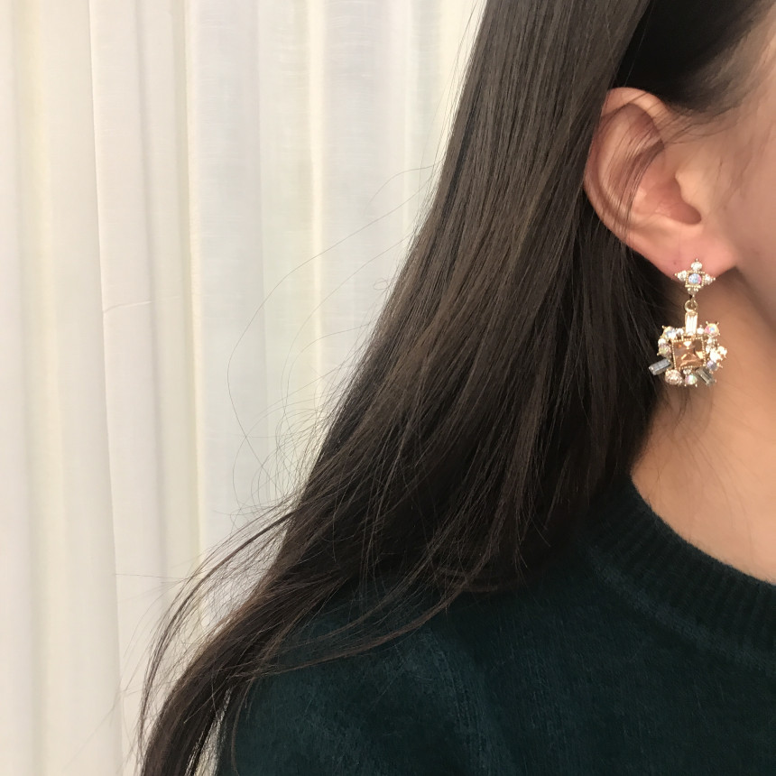 Bold earrings Gem earrings Earrings available 5col