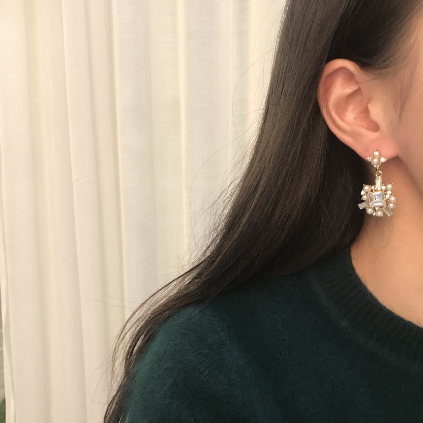 Bold earrings Gem earrings Earrings available 5col