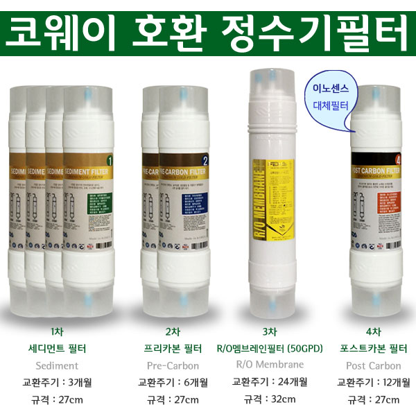 코웨이P-03DR 8형RO50양방향호환정수기필터1년치세트 : 일등몰
