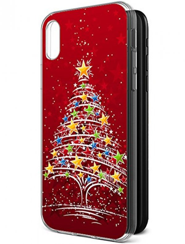 Protective iPhone X Case, iPhone 10 Case Red Christmas Tree : ESNOITE - 네이버쇼핑