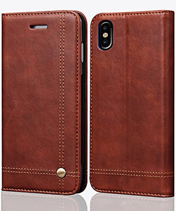 iPhone 10 Case,iPhone X Wallet Case, FLYEE Slim Folio Book Cover PU Leather Magnetic Protective Cov : ESNOITE - 네이버쇼핑