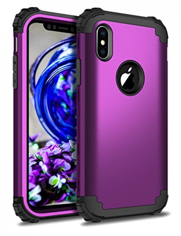 iPhone X Case, Coolden Shockproof Armor Case with 3 Layers Hard Shell + Silicone Back + PC Frame Wi : ESNOITE - 네이버쇼핑