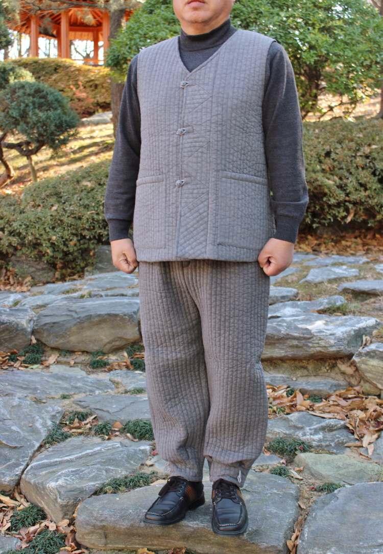 남자 생활한복 담조끼세트 겨울 선물 아버지 한복 : 단미달콤