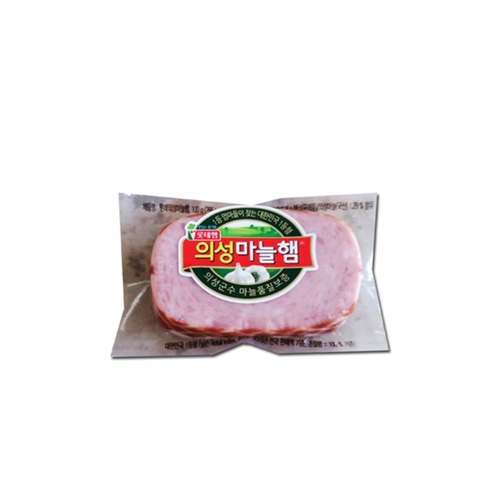 롯데햄 의성마늘햄 100g 미니햄 혼밥 반찬 볶음밥 : 유진몰