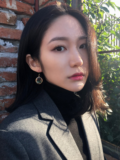 Full moon earrings green moon earring Limited edit